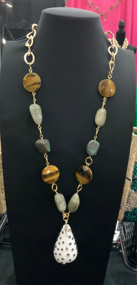 Beaded and Shell Necklace